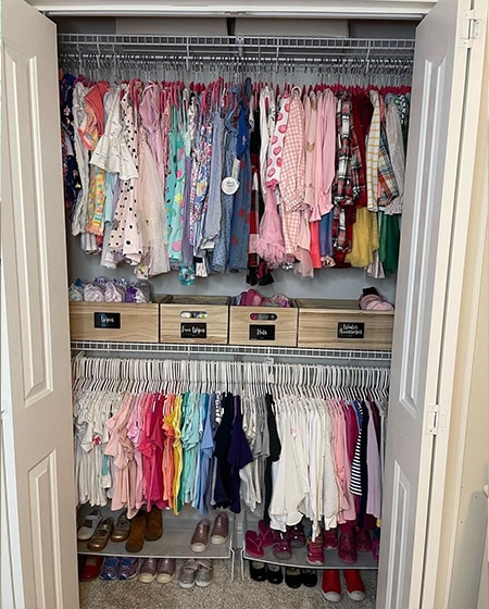 girls closet after