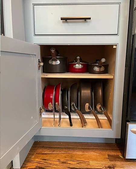 kitchen pans storage after
